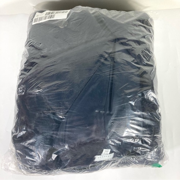 *SOLD* Topshop ASOS Fluffy Longline Faux Fur Fluffy Trench Coat Navy Small NEW - Picture 7 of 8